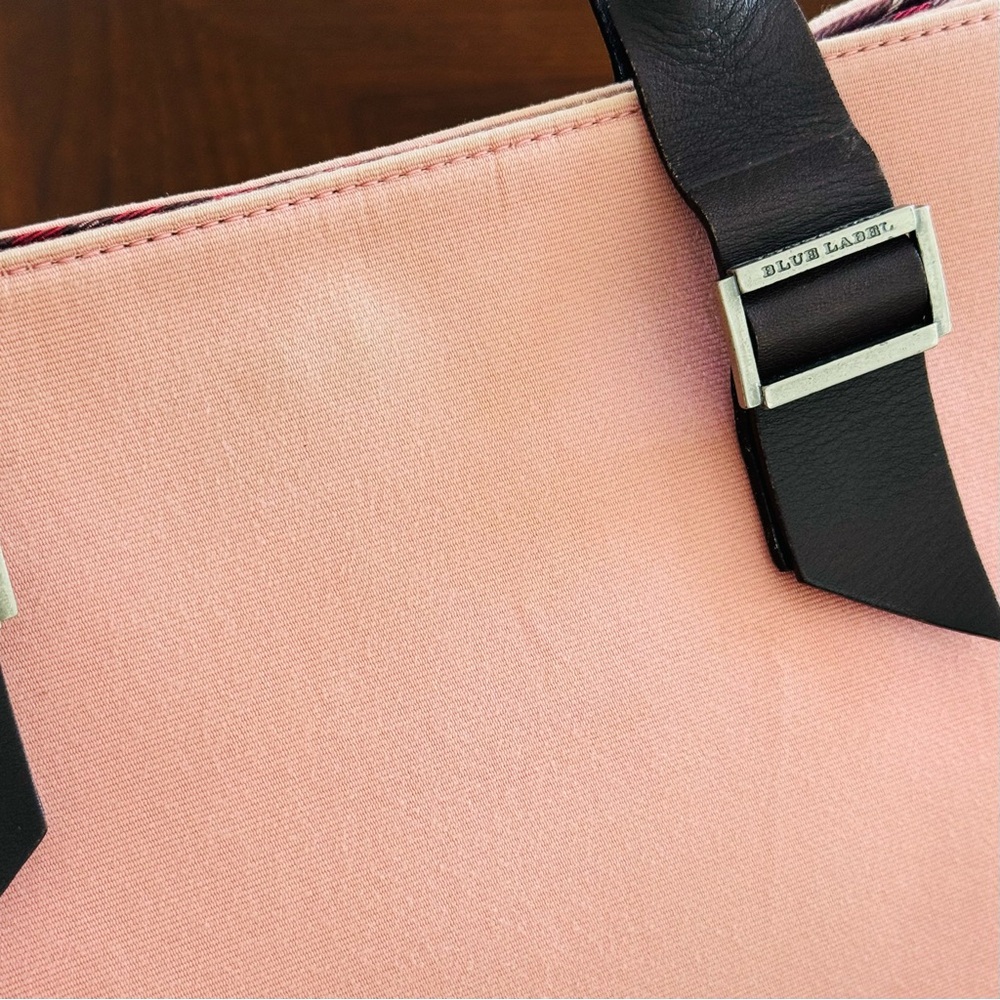 Burberry Blue Label Pink Canvas Tote Bag - Picture 16 of 17